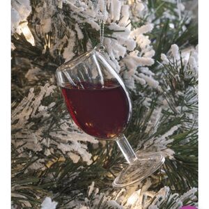 Set of 2 - Merry Merlot Wine Glass Ornaments